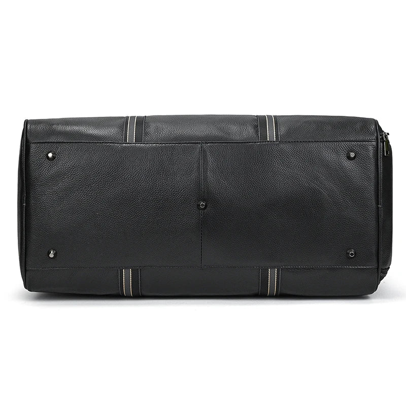 Black Genuine Leather Weekend Bag