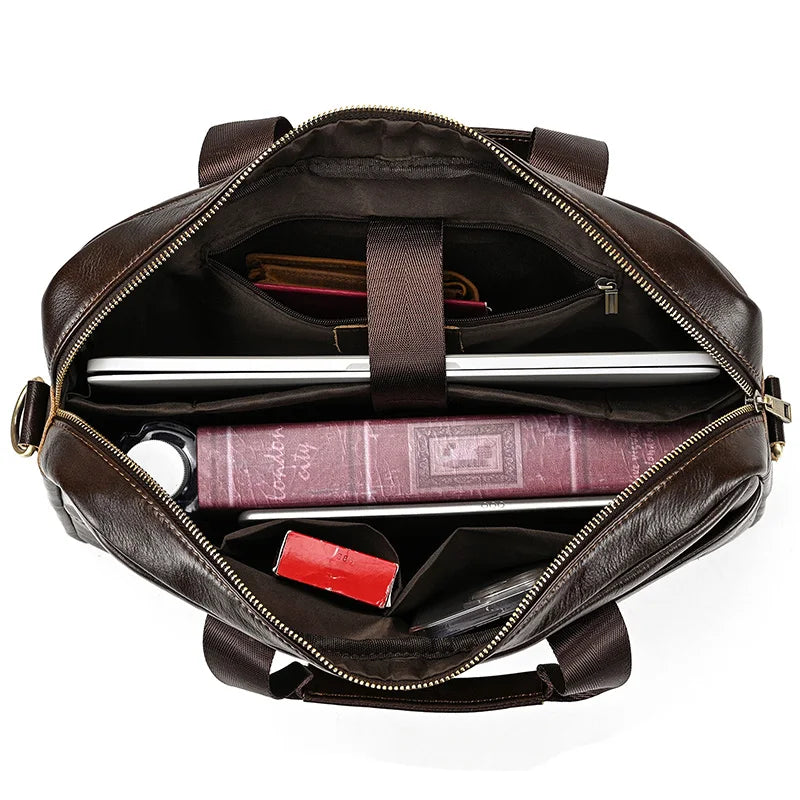 Men's Genuine Leather Business Briefcase