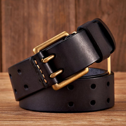 Ceinture VALDOR™ Vintage en cuir de vachette large