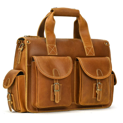 Full Grain Leather Mens Briefcase