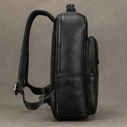 Sac à dos imperméable en cuir véritable tendance