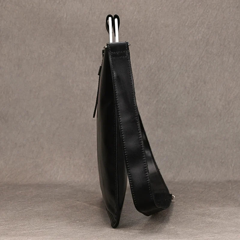 Genuine Leather Zipper Briefcase