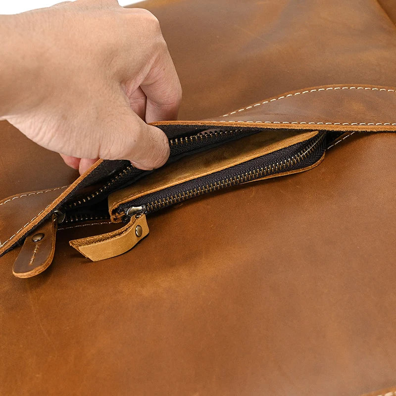 Single ritssluiting 15,6 inch laptop Retro-rugzak