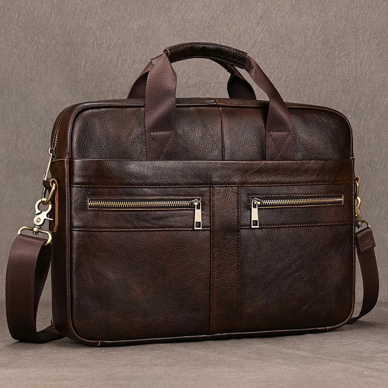 Men's Genuine Leather Business Briefcase