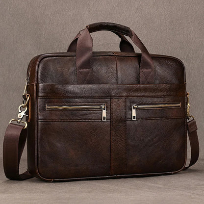 Men's Genuine Leather Business Briefcase