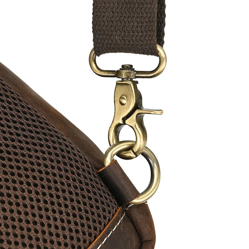 Handmade Top-Grain Leather 3-Way Bag Fanny Pack