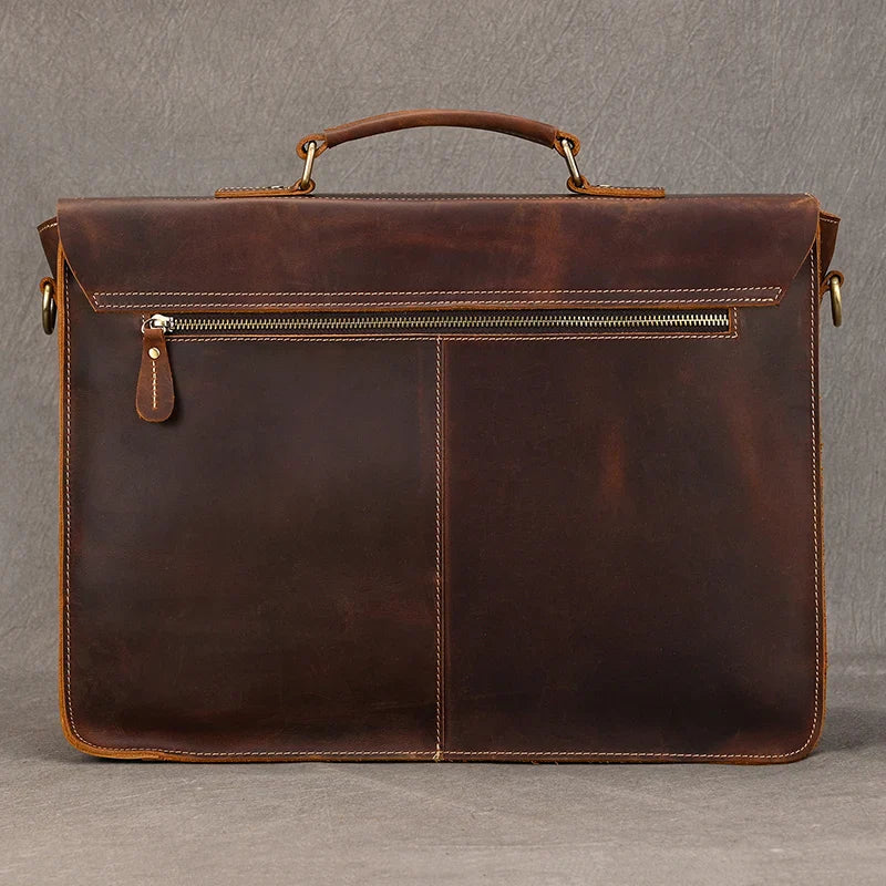 Men’s Leather Portfolio Messenger Bag