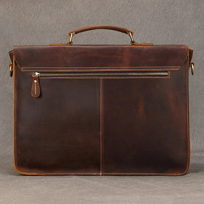 Men’s Leather Portfolio Messenger Bag