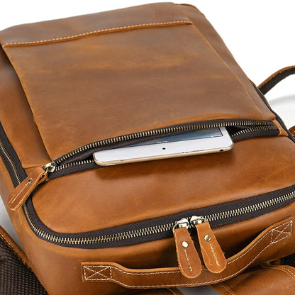 Single ritssluiting 15,6 inch laptop Retro-rugzak