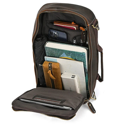 Handmade Top-Grain Leather 3-Way Bag Fanny Pack