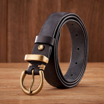 Ceinture VALÉRIA™ vintage en cuir de vachette pour femme