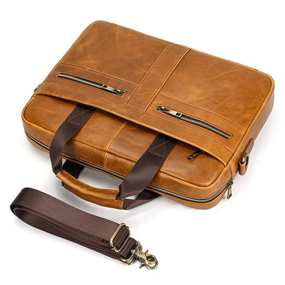 Men's Genuine Leather Business Briefcase