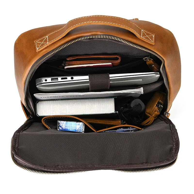 Single ritssluiting 15,6 inch laptop Retro-rugzak