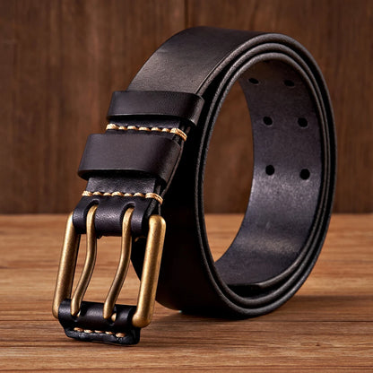 Ceinture VALDOR™ Vintage en cuir de vachette large