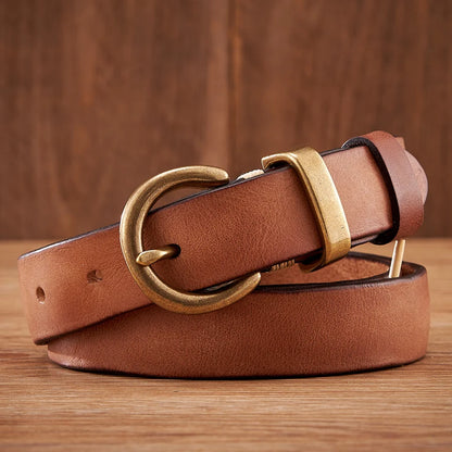 Ceinture VALÉRIA™ vintage en cuir de vachette pour femme