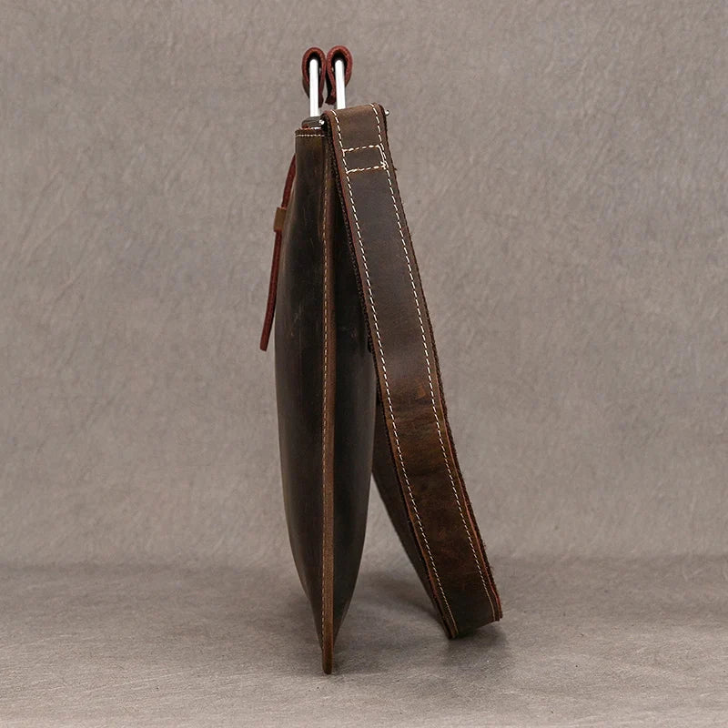 Genuine Leather Zipper Briefcase