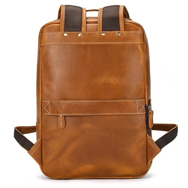 Single ritssluiting 15,6 inch laptop Retro-rugzak