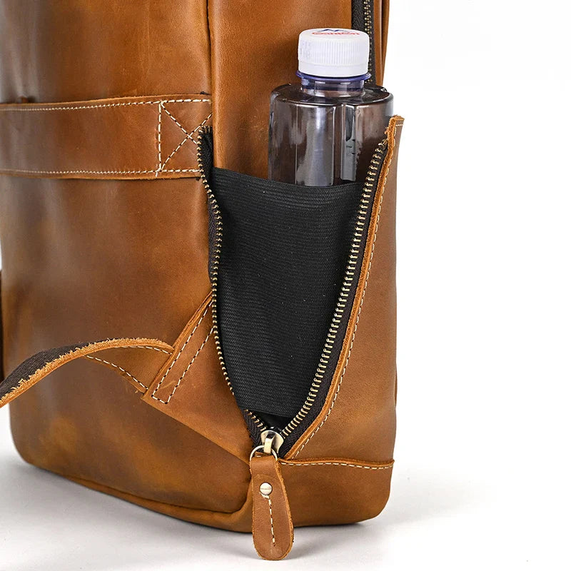 Single ritssluiting 15,6 inch laptop Retro-rugzak