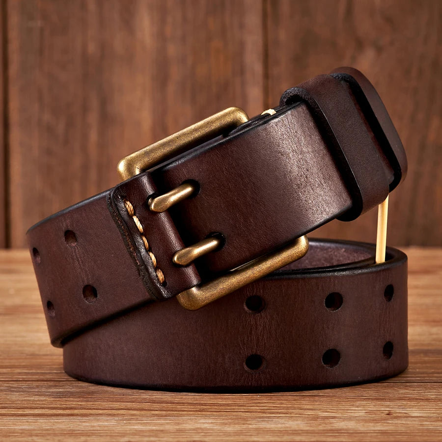 Ceinture VALDOR™ Vintage en cuir de vachette large