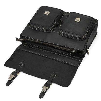 Men’s Leather Portfolio Messenger Bag
