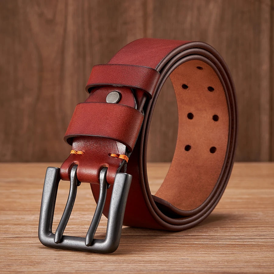 4,3cm dikke hoogwaardige koehuid echte leren riem voor heren luxe desi ...