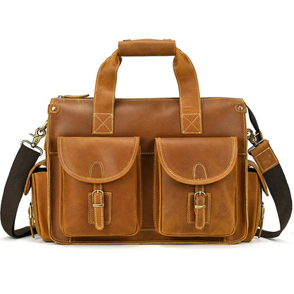 Full Grain Leather Mens Briefcase