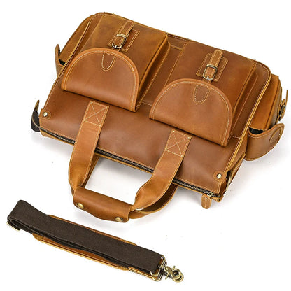 Full Grain Leather Mens Briefcase