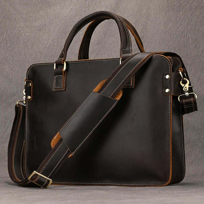 Elegant Leather Bag for Laptop for Men Business Briefcase