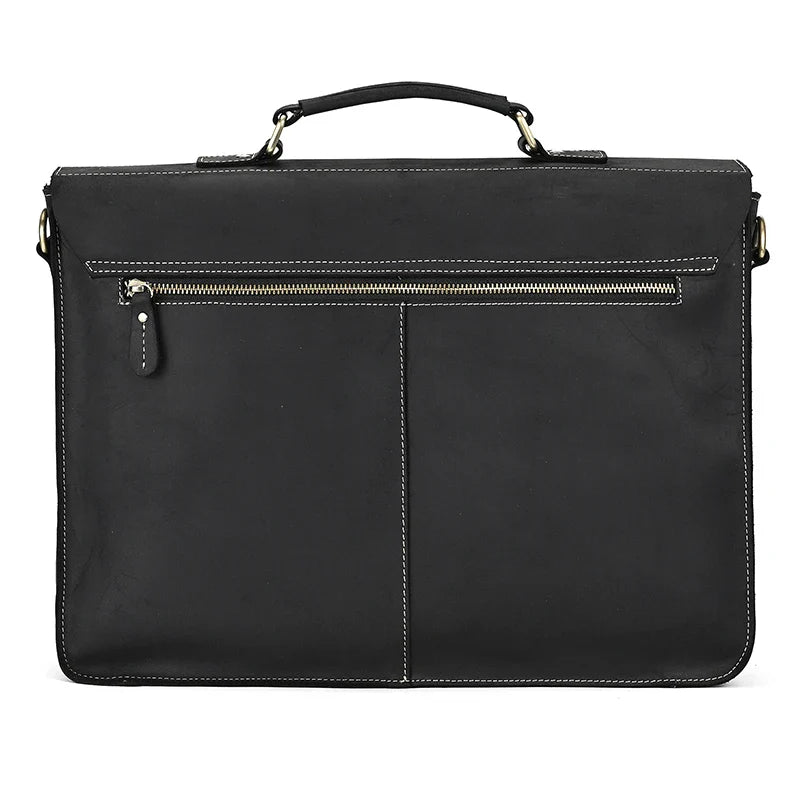 Men’s Leather Portfolio Messenger Bag