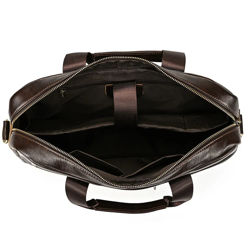 Men's Genuine Leather Business Briefcase
