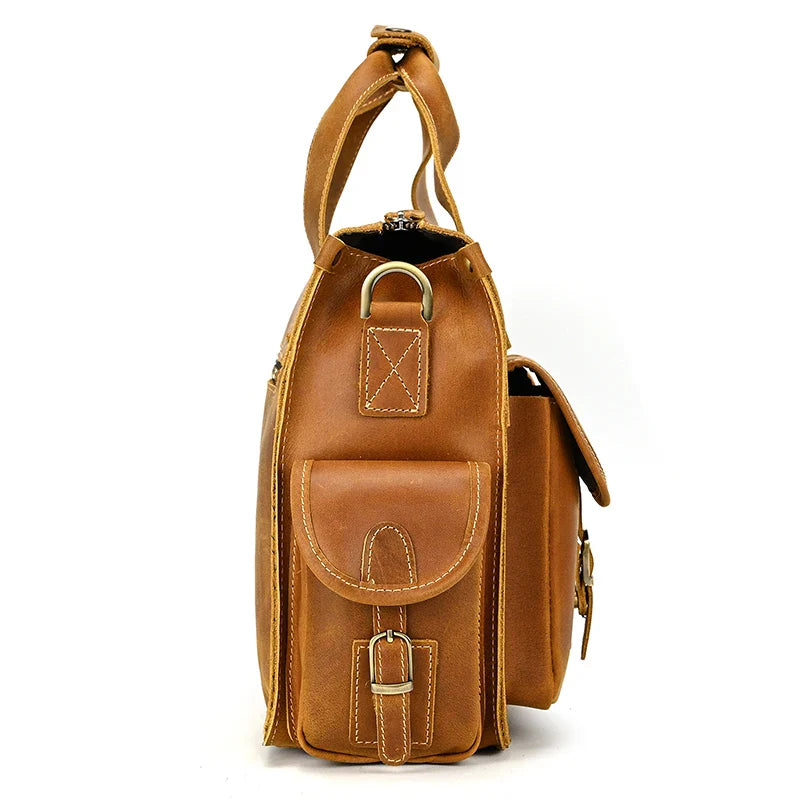 Full Grain Leather Mens Briefcase