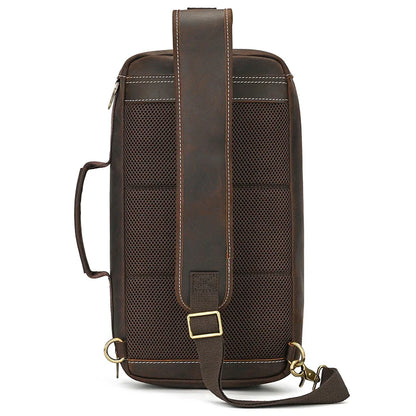 Handmade Top-Grain Leather 3-Way Bag Fanny Pack