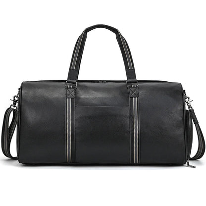 Black Genuine Leather Weekend Bag