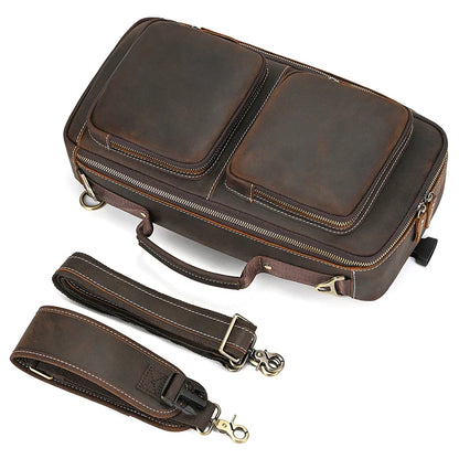 Handmade Top-Grain Leather 3-Way Bag Fanny Pack