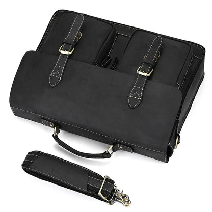 Men’s Leather Portfolio Messenger Bag
