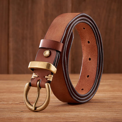Ceinture VALÉRIA™ vintage en cuir de vachette pour femme