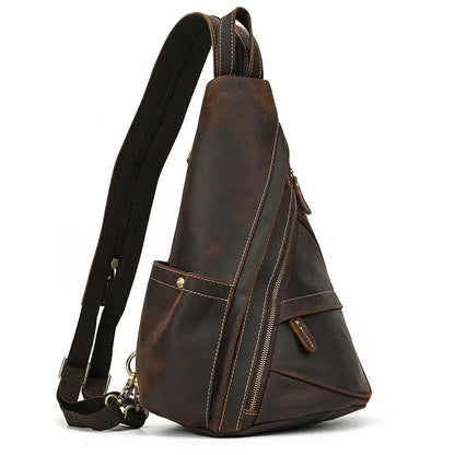 Leather Convertible Backpack Crossbody Bag Fanny Pack