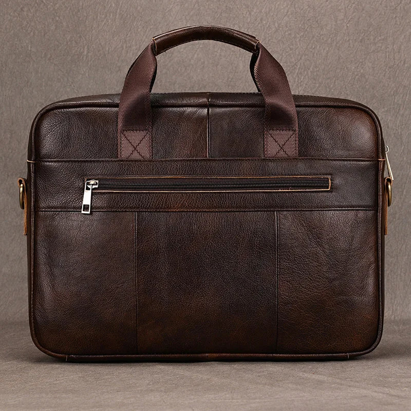 Men's Genuine Leather Business Briefcase