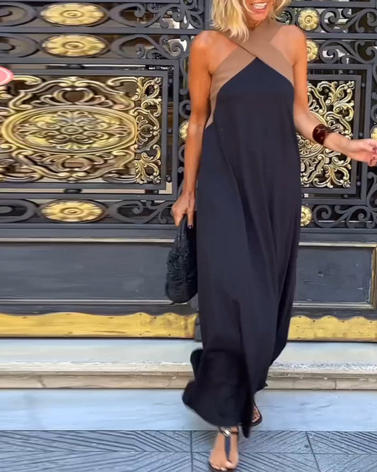 SIENNA™ Backless Cross-Neck Dress