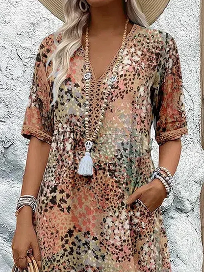 Samantha | Elegant Floral Midi Dress